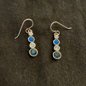 Patricia Locke SS Swarovski Crystal Blue Earrings